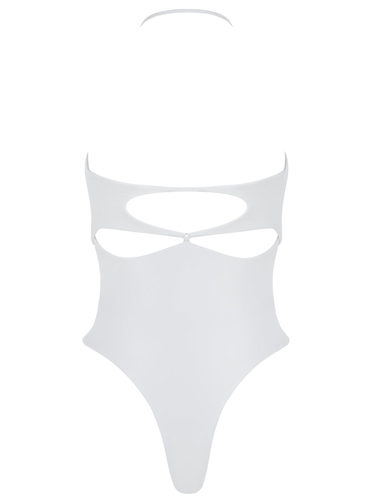 Starlight Cut Out Plain Fabric One Piece