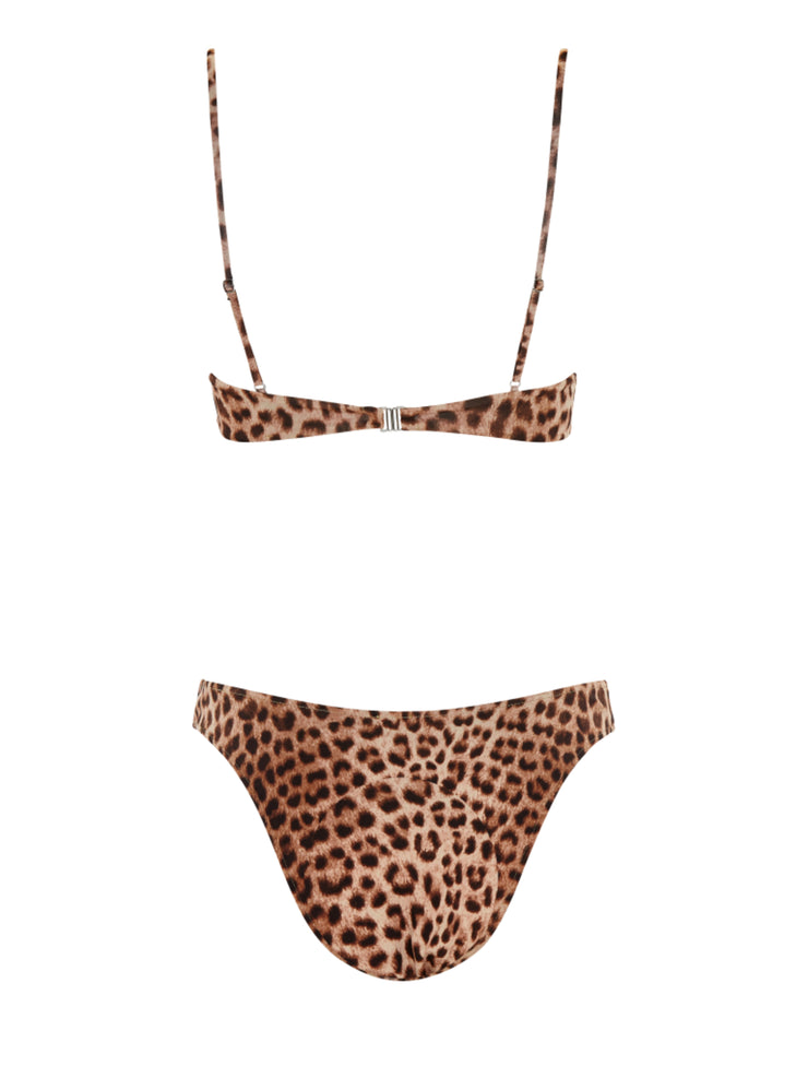 Leopard Suede "U" Bikini Bottom - - High Fashion Swimsuit Bottoms | Monica Hansen Beachwear
