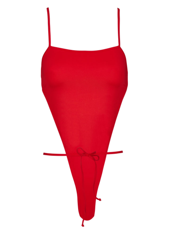 Bardot Spaghetti Strap One Piece - Designer Bathing Suits | Monica Hansen Beachwear