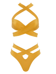 Endless Summer Wrap Around Bikini Bottom - HoneyGold - High End Two-piece Bottoms | Monica Hansen Beachwear