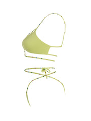 Starlight U Connector Underwire Bra Top with Multicolor Crystals on Straps and Front Details