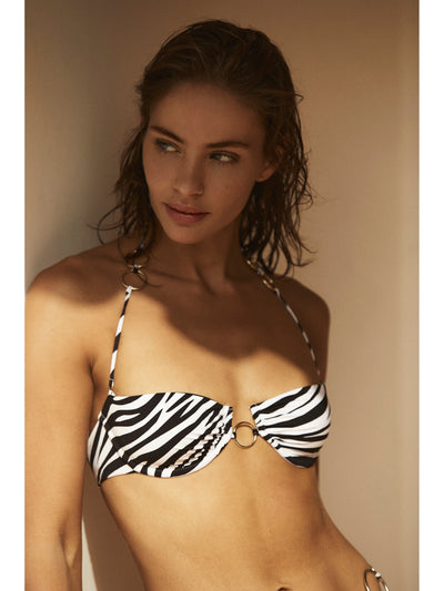 Wild Stripes underwire top with rings