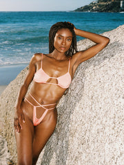 Havana String Tie U Bikini Bottom - - High Fashion Swimsuit Bottoms | Monica Hansen Beachwear