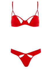 Bombshell Bikini Bottom - Red - High End Two-piece Bottoms | Monica Hansen Beachwear