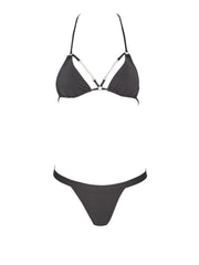 Forever Pearls Smooth Capri Bikini Bottom - Black - High Fashion Swimsuit Bottoms | Monica Hansen Beachwear