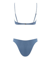 Start Me Up Underwire Suede Bra Swimsuit Top - - High End Bikini Tops | Monica Hansen Beachwear
