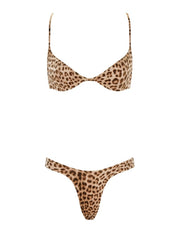 Leopard Suede "U" Bikini Bottom - LeopardSuede - Designer Two-piece Bottoms | Monica Hansen Beachwear