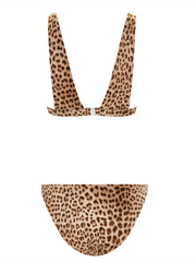 That 90's Vibe Leopard Suede "V" Bikini Bottom - - Sexy Bathing Suit Bottoms | Monica Hansen Beachwear