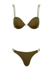 Rio Underwire TPU Bikini Top - SafariGreen - High End Bikini Tops | Monica Hansen Beachwear