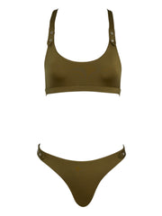Glamazon Bikini Bottom - SafariGreen - High End Bikini Bottoms | Monica Hansen Beachwear