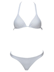 Forever Pearls Ribbed Full Coverage Bikini Bottom - WhiteRibbed - Sexy Bathing Suit Bottoms | Monica Hansen Beachwear