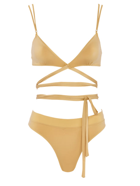 That 90's Vibe Wrap Around Bikini Top – Monica Hansen Beachwear