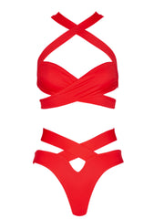 Endless Summer Cross Over Bikini Top - Red - Designer Bikini Tops | Monica Hansen Beachwear