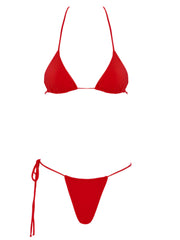 That 90's Vibe String Bikini Bottom - Red - Sexy Swimsuit Bottoms | Monica Hansen Beachwear
