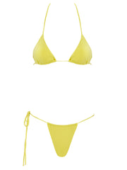 That 90's Vibe String Bikini Bottom - Yellow - High End Two-piece Bottoms | Monica Hansen Beachwear