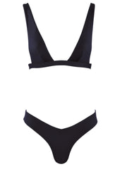That 90's Vibe "V" Bikini Bottom - Black - High End Two-piece Bottoms | Monica Hansen Beachwear