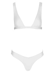 That 90's Vibe "V" Bikini Bottom - White - Luxury Bathing Suit Bottoms | Monica Hansen Beachwear