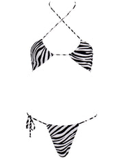 Wild Stripes Halter Bikini Top