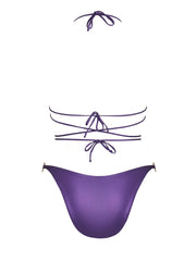 Galaxy Criss Cross Swimsuit Top with Metal Rings
