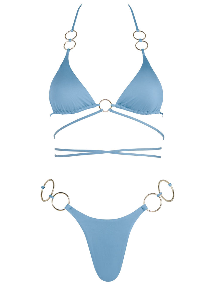 Icon Criss Cross Swimsuit Top with Metal Rings – Monica Hansen Beachwear