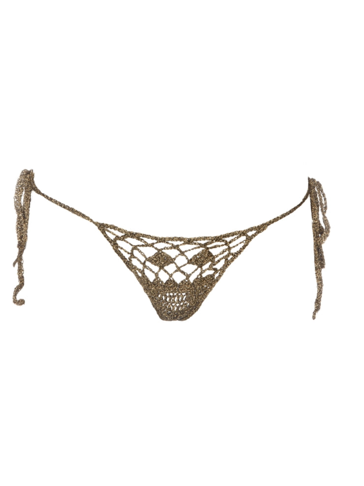 Coachella Bella Lame Bottom - High Fashion Bikini Bottoms | Monica Hansen Beachwear