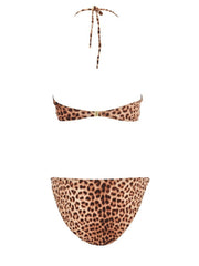 That 90's Vibe Leopard String Bikini Bottom - - High End Two-piece Bottoms | Monica Hansen Beachwear