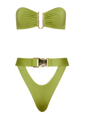 Tropical Affair Bottom with Buckle - Designer Bathing Suit Bottoms | Monica Hansen Beachwear