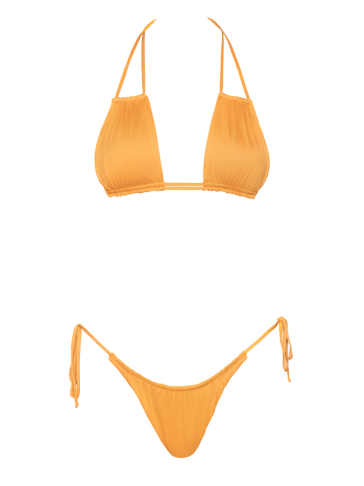 Miami Vice High Cut String Bottom Sunflower – Monica Hansen Beachwear